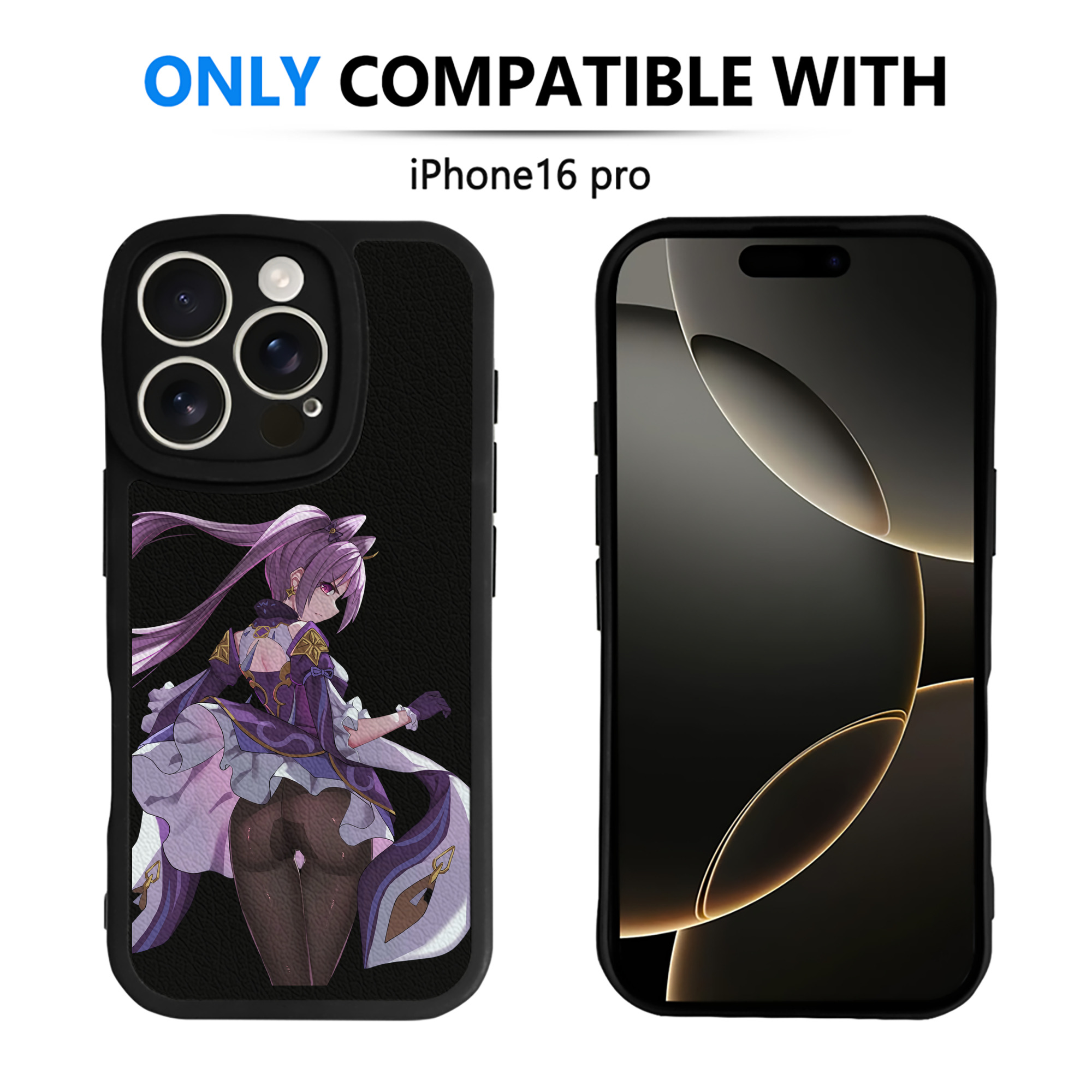 げんし神 刻晴 こくせい genshin Kokusei 【iPhone 16シリーズ対応】シリコンスマホケース（レザー調） 材質：シリコン